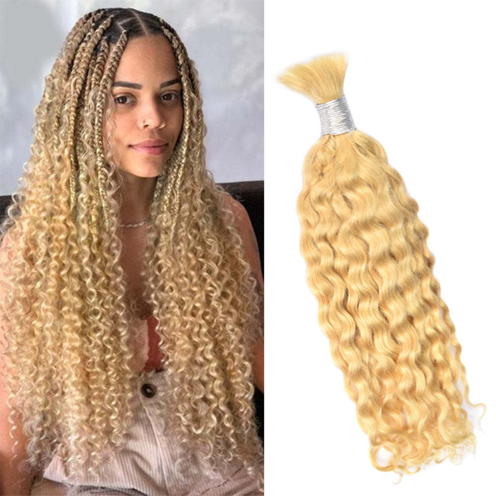 #613 Italian Curly Boho Braids No Weft Bulk Hair for Human Hair RXHAIR