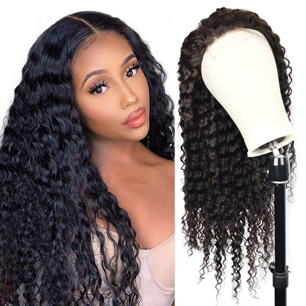 #1 Deep Wave HD Lace Front Wigs Human Hair 200% Density Transparent Lace Frontal Wigs Pre Plucked With Baby Hair RXHAIR