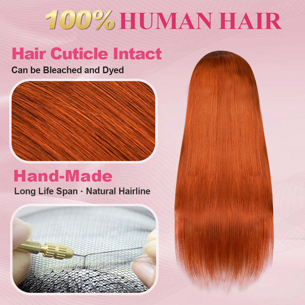 #350 Straight HD Lace Front Wigs Human Hair 200% Density Transparent Lace Frontal Wigs Pre Plucked With Baby Hair RXHAIR