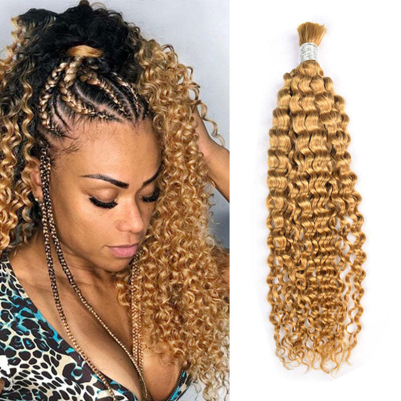 #27 Italian Curly Boho Braids No Weft Bulk Hair for Human Hair RXHAIR