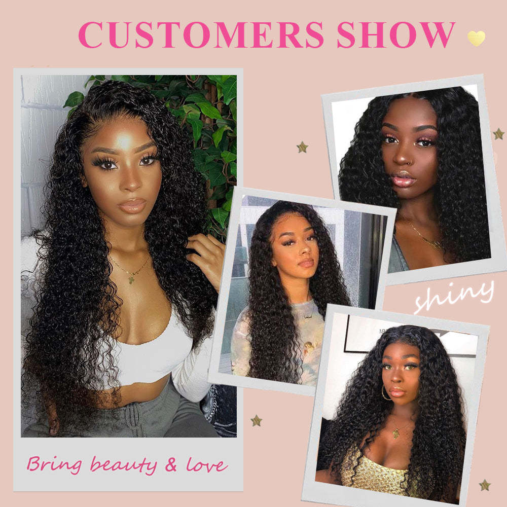 RXHAIR Deep Curly #1B HD Lace Closure Human Hair