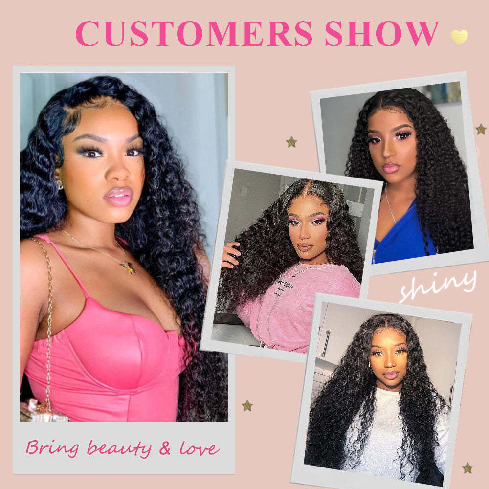 RXHAIR Deep Wave #1B HD Lace Closure Human Hair