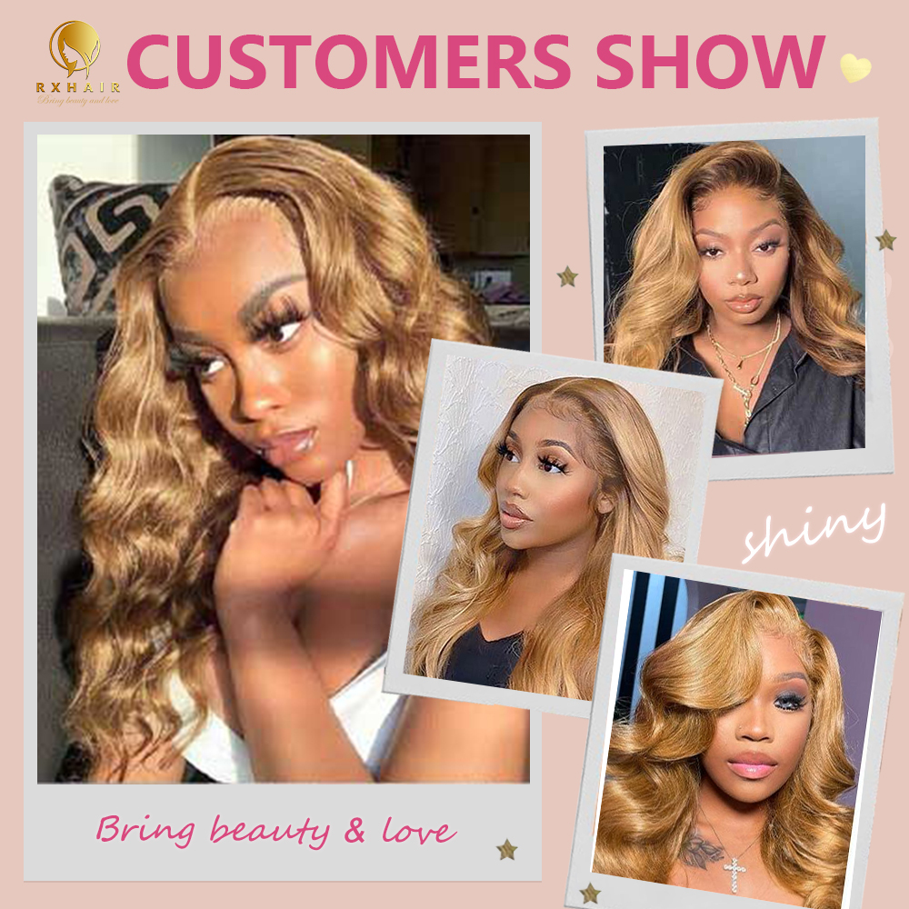 #27 Body Wave Human Hair Bundles Virgin Hair 100% Unprocessed Weave Bundles Human Hair Double Weft RXHAIR
