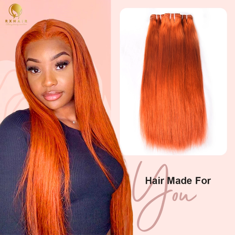 #350 Straight Human Hair Bundles Virgin Hair 100% Unprocessed Weave Bundles Human Hair Double Weft RXHAIR