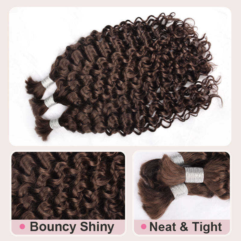 #2 Deep Wave Boho Braids No Weft Bulk Hair for Human Hair RXHAIR