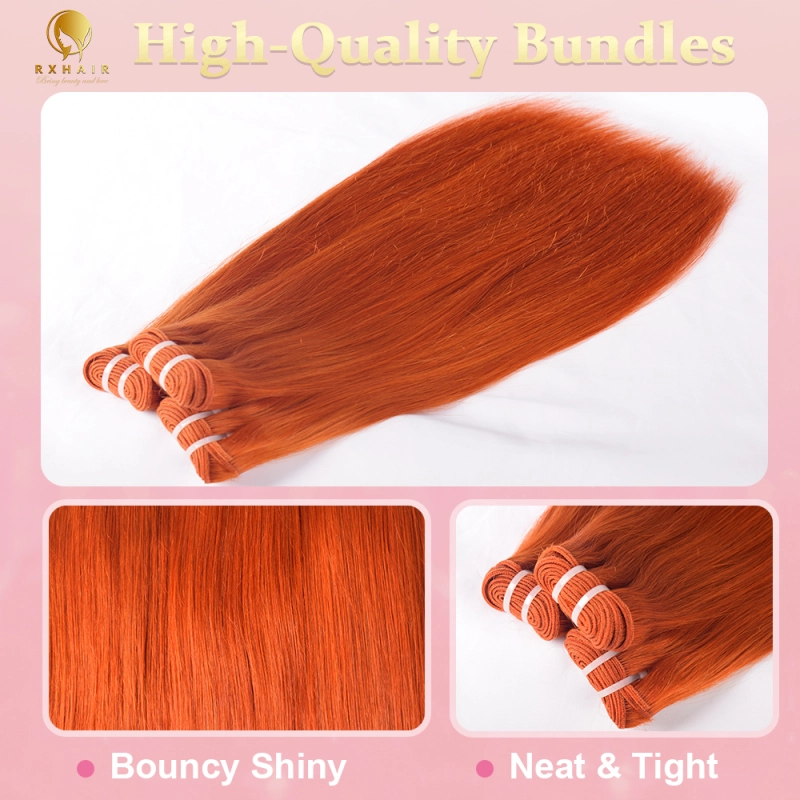 #350 Straight Human Hair Bundles Virgin Hair 100% Unprocessed Weave Bundles Human Hair Double Weft RXHAIR