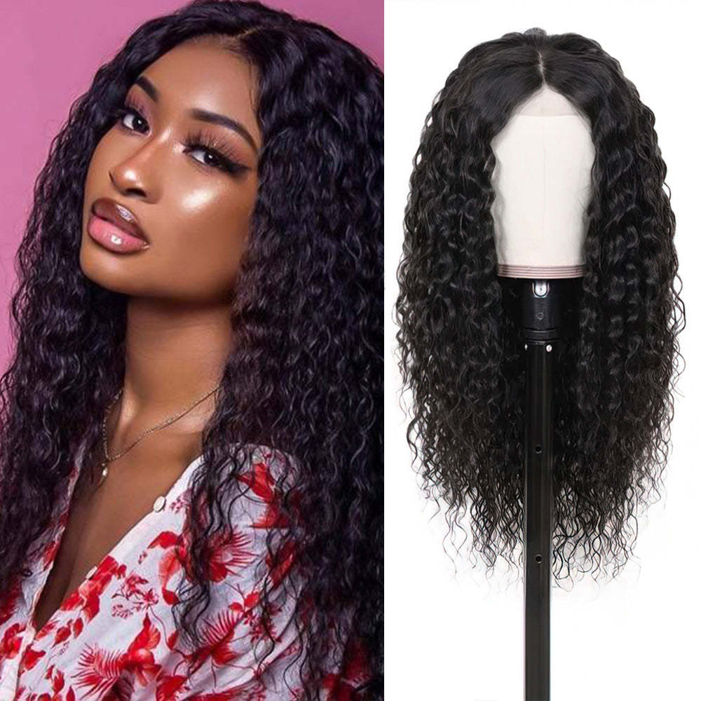 #1B Italian Curly HD Lace Front Wigs Human Hair 200% Density Transparent Lace Frontal Wigs Pre Plucked With Baby Hair RXHAIR