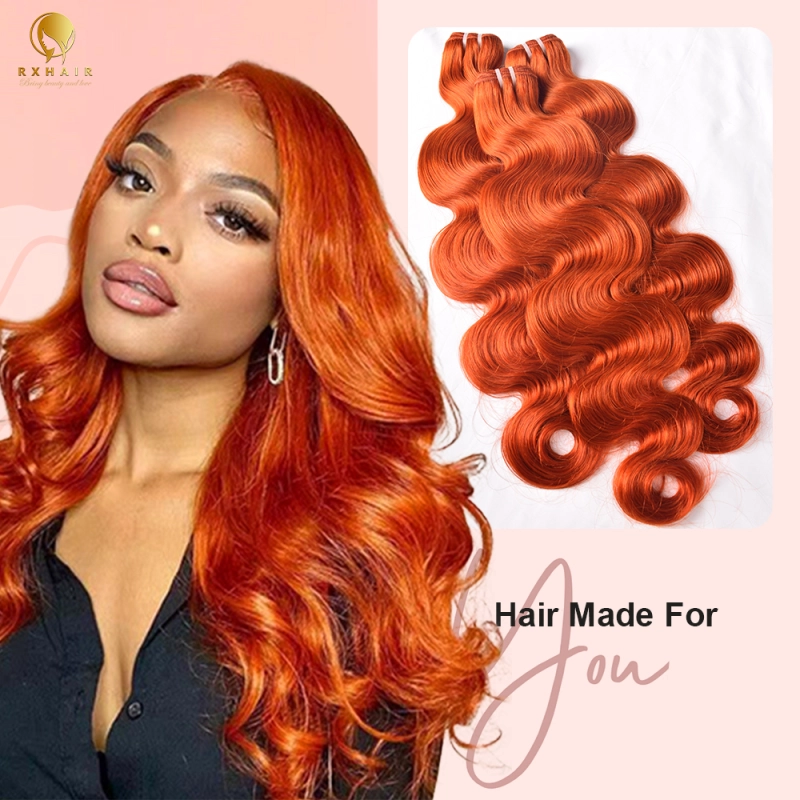 #350 Body Wave Human Hair Bundles Virgin Hair 100% Unprocessed Weave Bundles Human Hair Double Weft RXHAIR