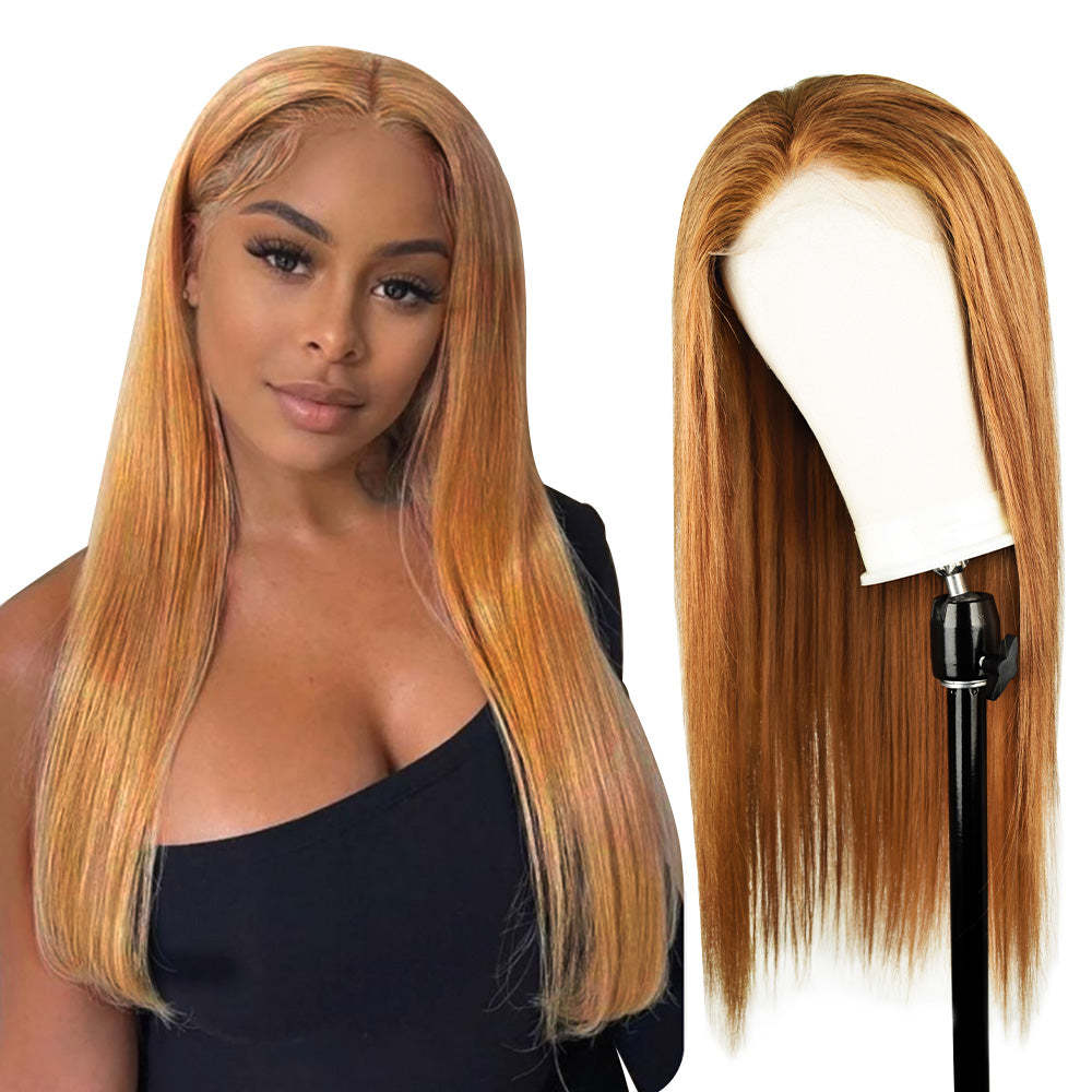 #8 Straight HD Lace Front Wigs Human Hair 200% Density Transparent Lace Frontal Wigs Pre Plucked With Baby Hair RXHAIR