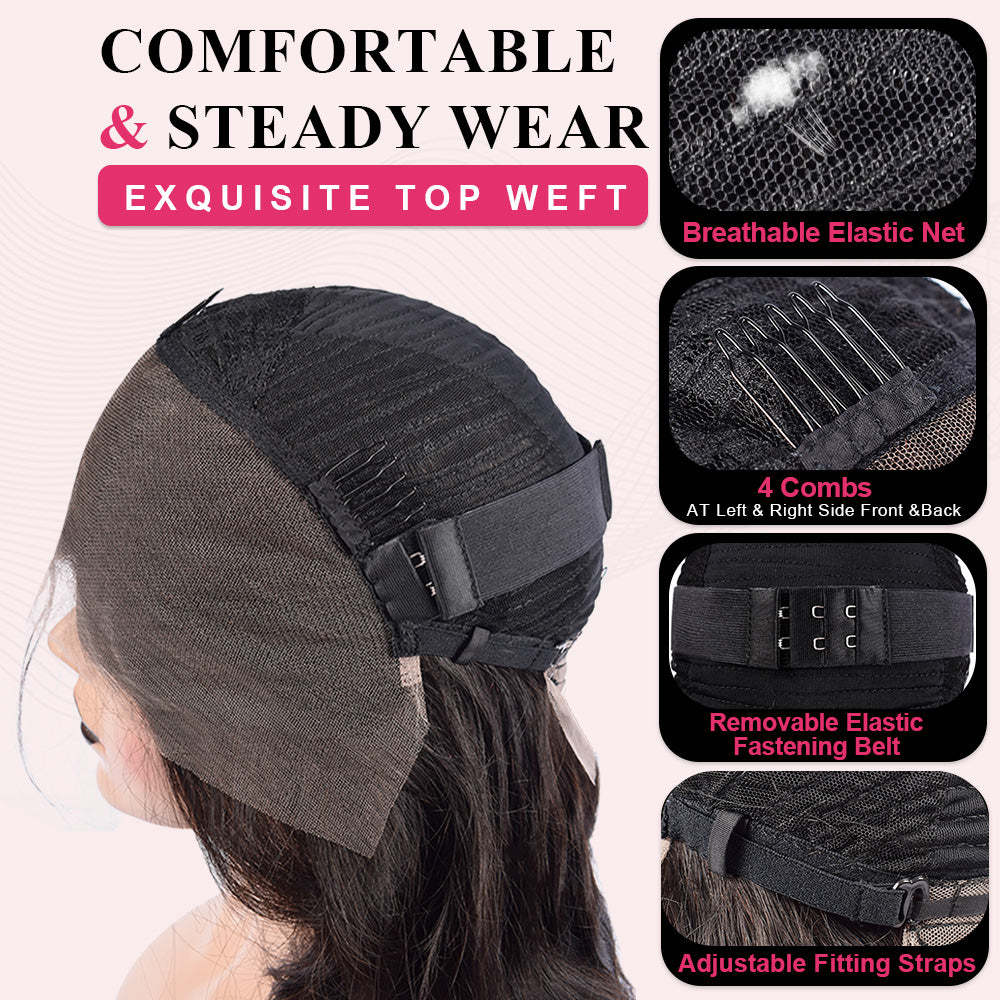#1 Deep Wave HD Lace Front Wigs Human Hair 200% Density Transparent Lace Frontal Wigs Pre Plucked With Baby Hair RXHAIR