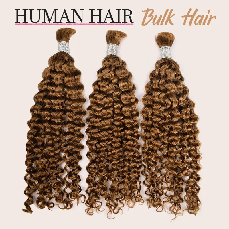 #30 Deep Wave Boho Braids No Weft Bulk Hair for Human Hair RXHAIR