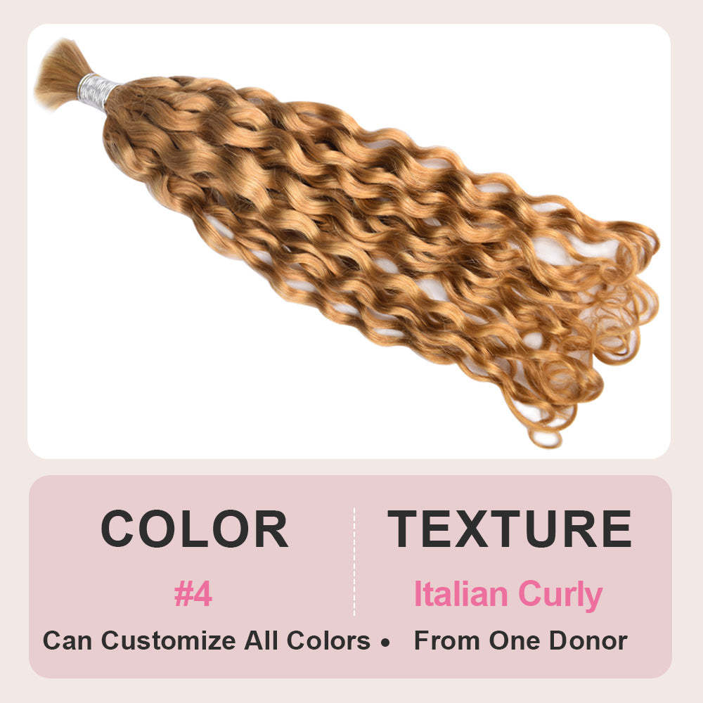#27 Italian Curly Boho Braids No Weft Bulk Hair for Human Hair RXHAIR