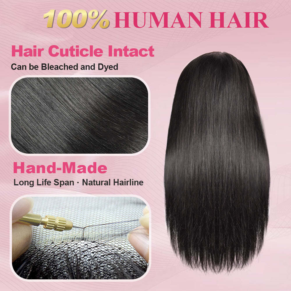 #1 Straight HD Lace Front Wigs Human Hair 200% Density Transparent Lace Frontal Wigs Pre Plucked With Baby Hair RXHAIR