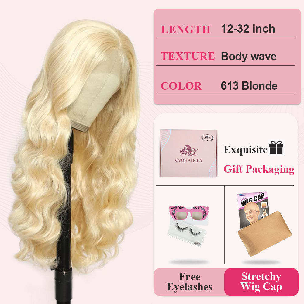 #613 Body Wave HD Lace Front Wigs Human Hair Glueless Wig Transparent Lace Frontal Wigs RXHAIR