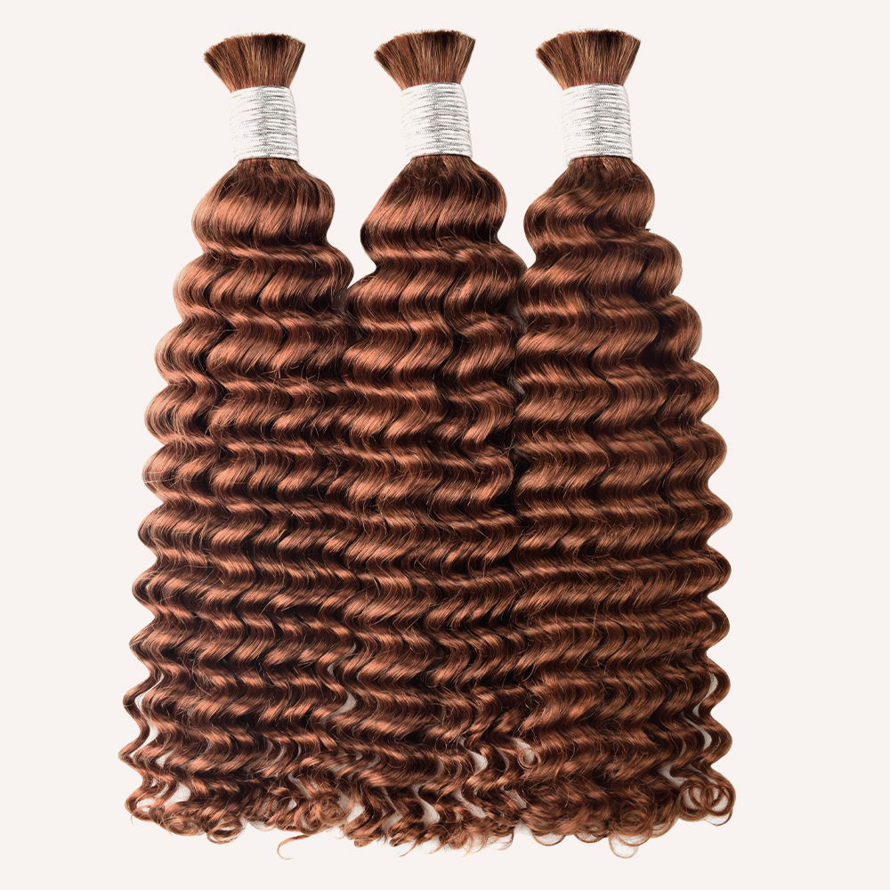 #33 Boho Braids Deep Wave No Weft Bulk Hair for Human Hair RXHAIR
