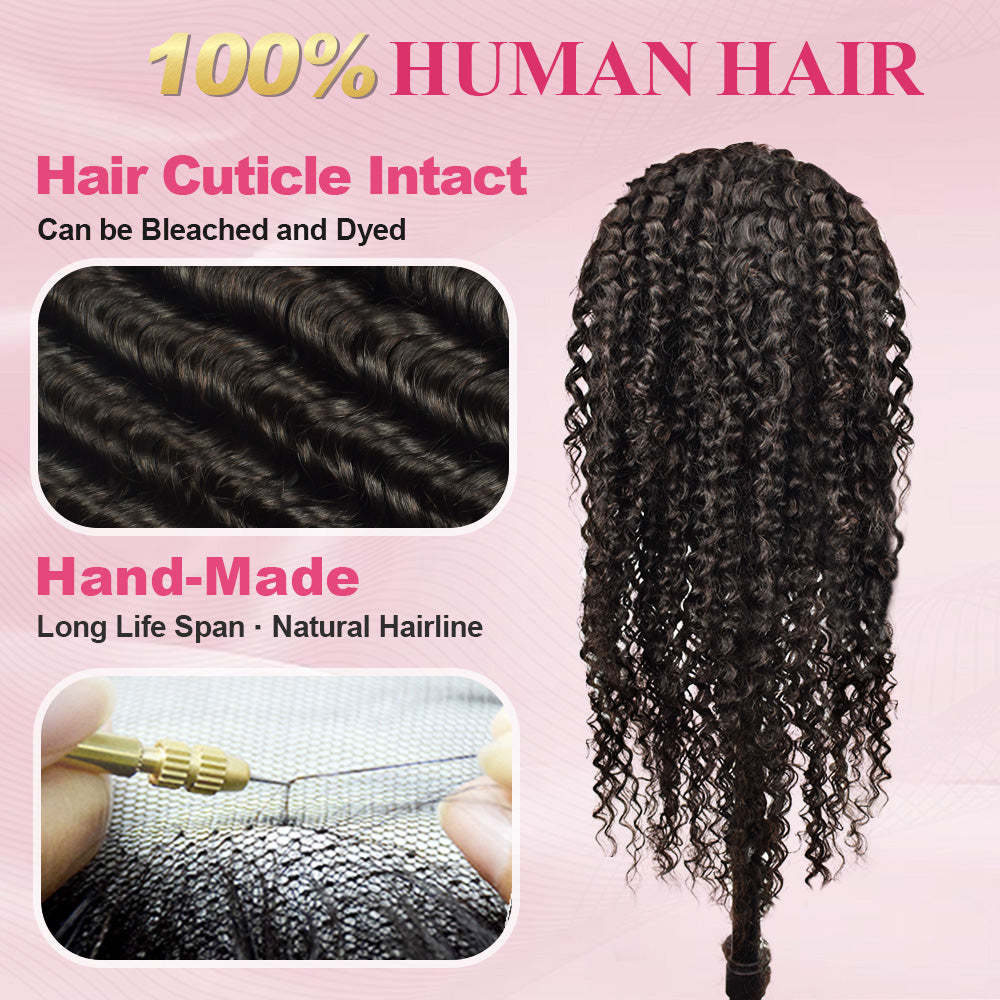 #1 Deep Wave HD Lace Front Wigs Human Hair 200% Density Transparent Lace Frontal Wigs Pre Plucked With Baby Hair RXHAIR