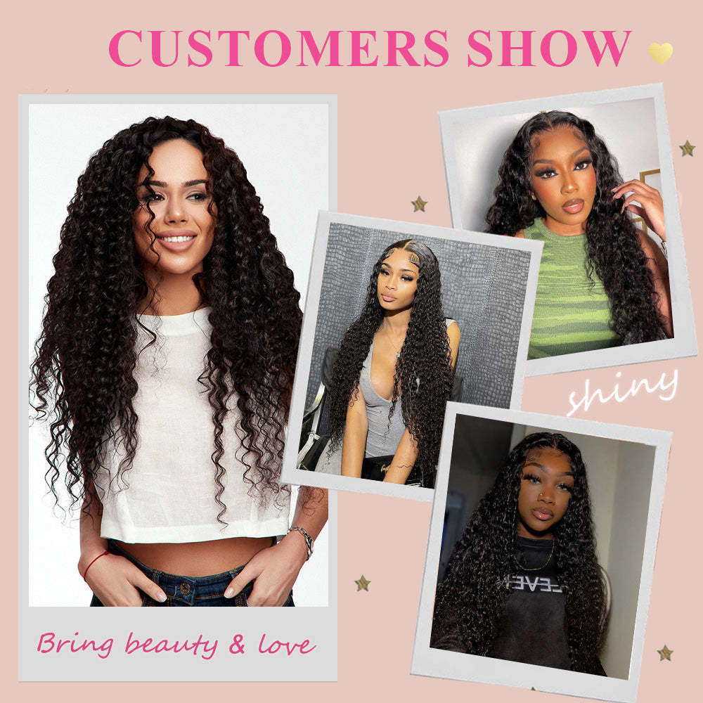 RXHAIR Kinky Curly #1B HD Lace Closure Human Hair