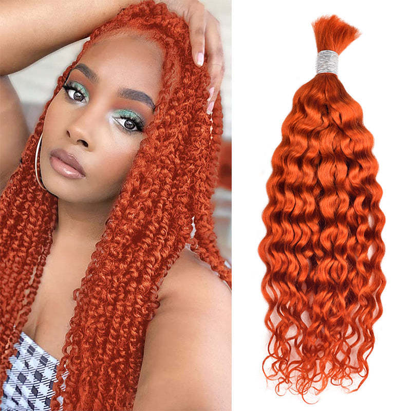 #350 Deep Wave Boho Braids No Weft Bulk Hair for Human Hair RXHAIR
