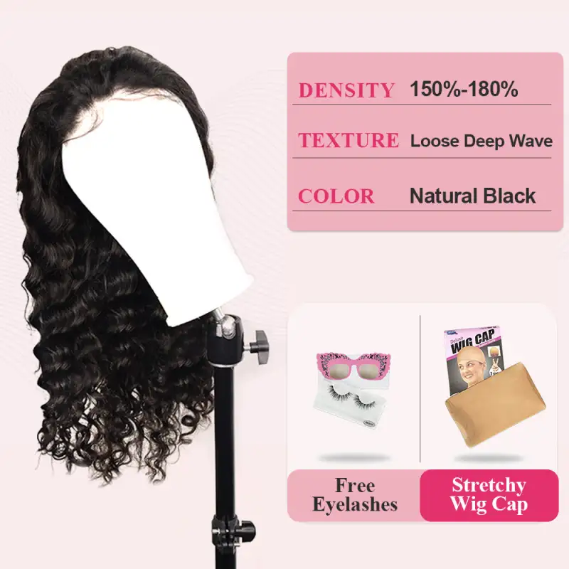 #1 Loose Deep Wave HD Lace Front Wigs Human Hair 200% Density Transparent Lace Frontal Wigs Pre Plucked With Baby Hair RXHAIR