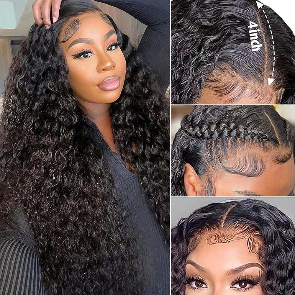 #1 Italian Curly HD Lace Front Wigs Human Hair 200% Density Transparent Lace Frontal Wigs Pre Plucked With Baby Hair RXHAIR