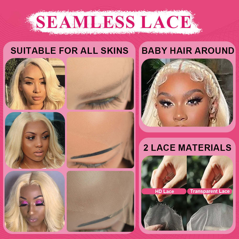 #613 Blonde Straight HD Lace Front Wigs Human Hair Glueless Wig Transparent Lace Frontal Wigs RXHAIR