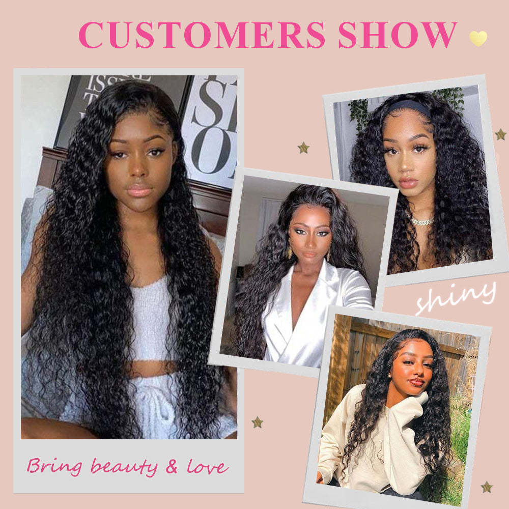 #1B Water Wave HD Lace Closure Natural Looking RXHAIR