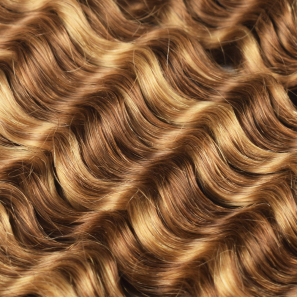 #P27/30 Boho Braids Deep Wave No Weft Bulk Hair for Human Hair RXHAIR