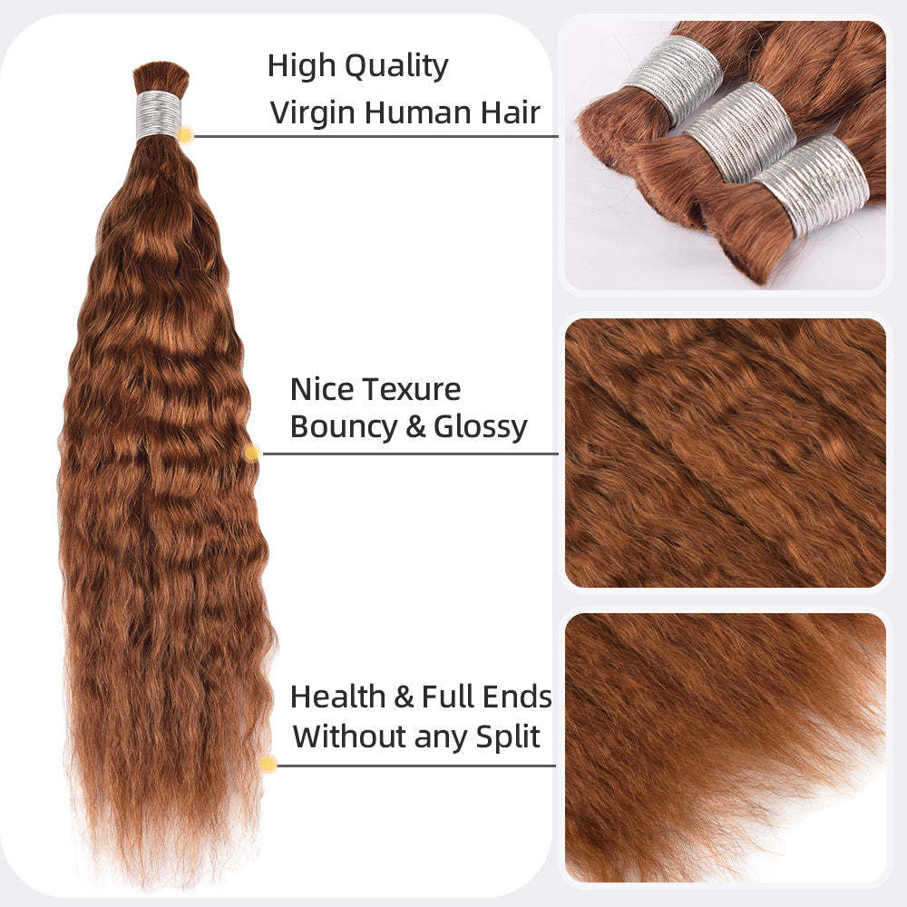 #30 Wave And Wet Boho Braids No Weft Bulk Hair For Human Hair RXHAIR