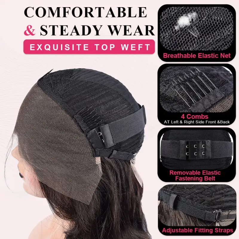 #1 Straight HD Lace Front Wigs Human Hair 200% Density Transparent Lace Frontal Wigs Pre Plucked With Baby Hair RXHAIR