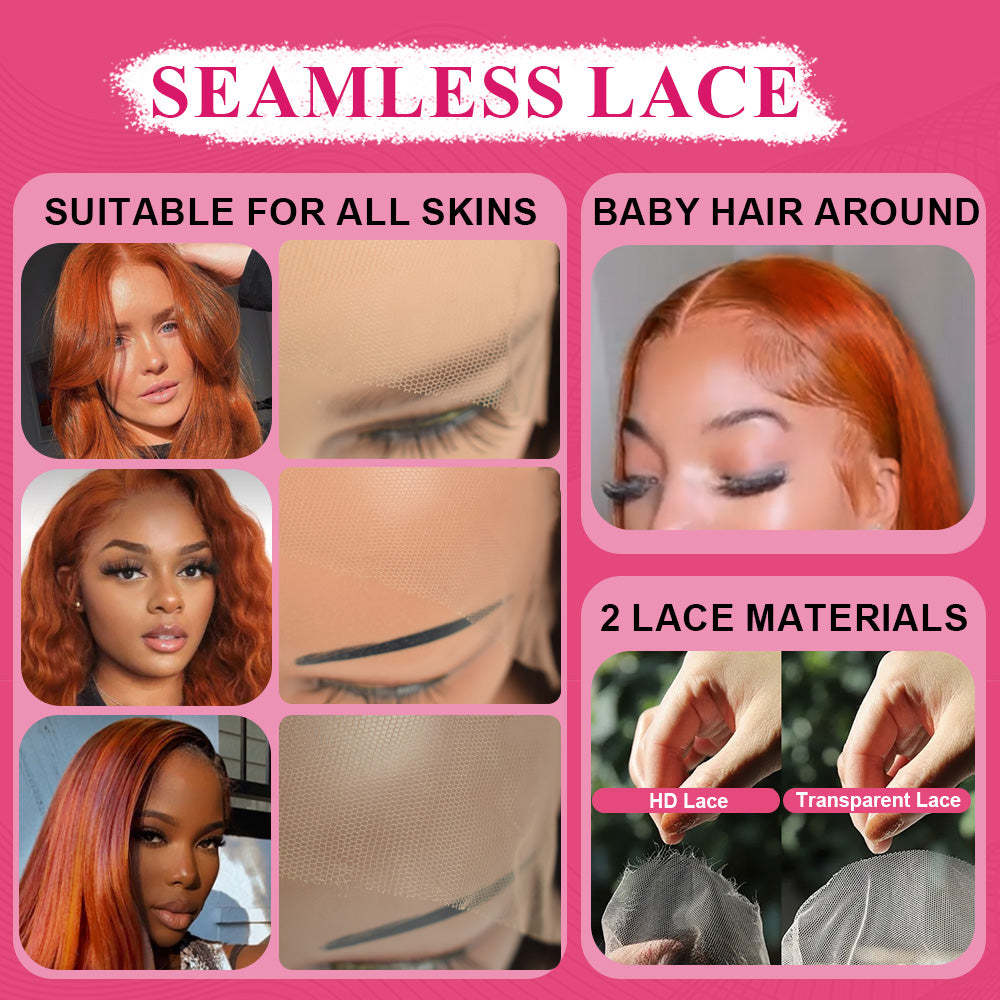 #350 Straight HD Lace Front Wigs Human Hair 200% Density Transparent Lace Frontal Wigs Pre Plucked With Baby Hair RXHAIR