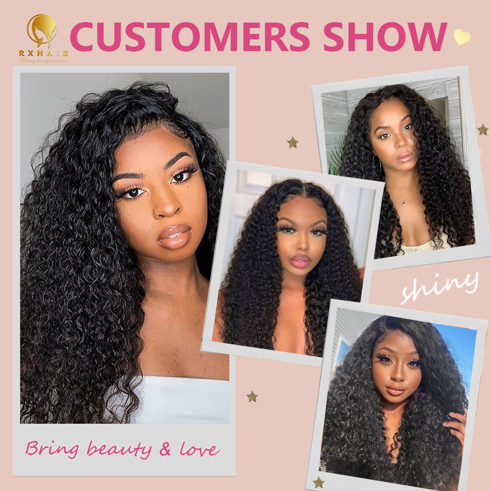 #1B Italian Curly 12A Human Hair Bundles Virgin Hair 100% Unprocessed Weave Bundles Human Hair Double Weft RXHAIR