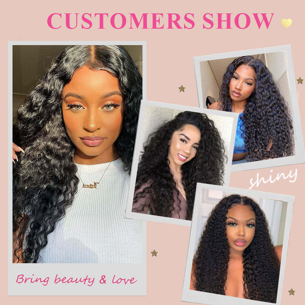 Italian Curly #1B HD Lace Closure Human Hair RXHAIR