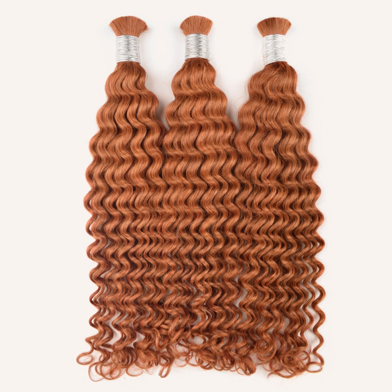 #35 Boho Braids Deep Wave No Weft Bulk Hair for Human Hair RXHAIR