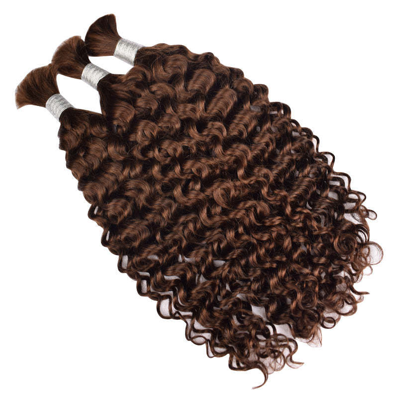 #4 Italian Curly Boho Braids No Weft Bulk Hair for Human Hair RXHAIR