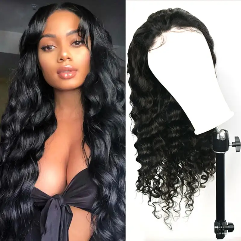 #1 Loose Deep Wave HD Lace Front Wigs Human Hair 200% Density Transparent Lace Frontal Wigs Pre Plucked With Baby Hair RXHAIR