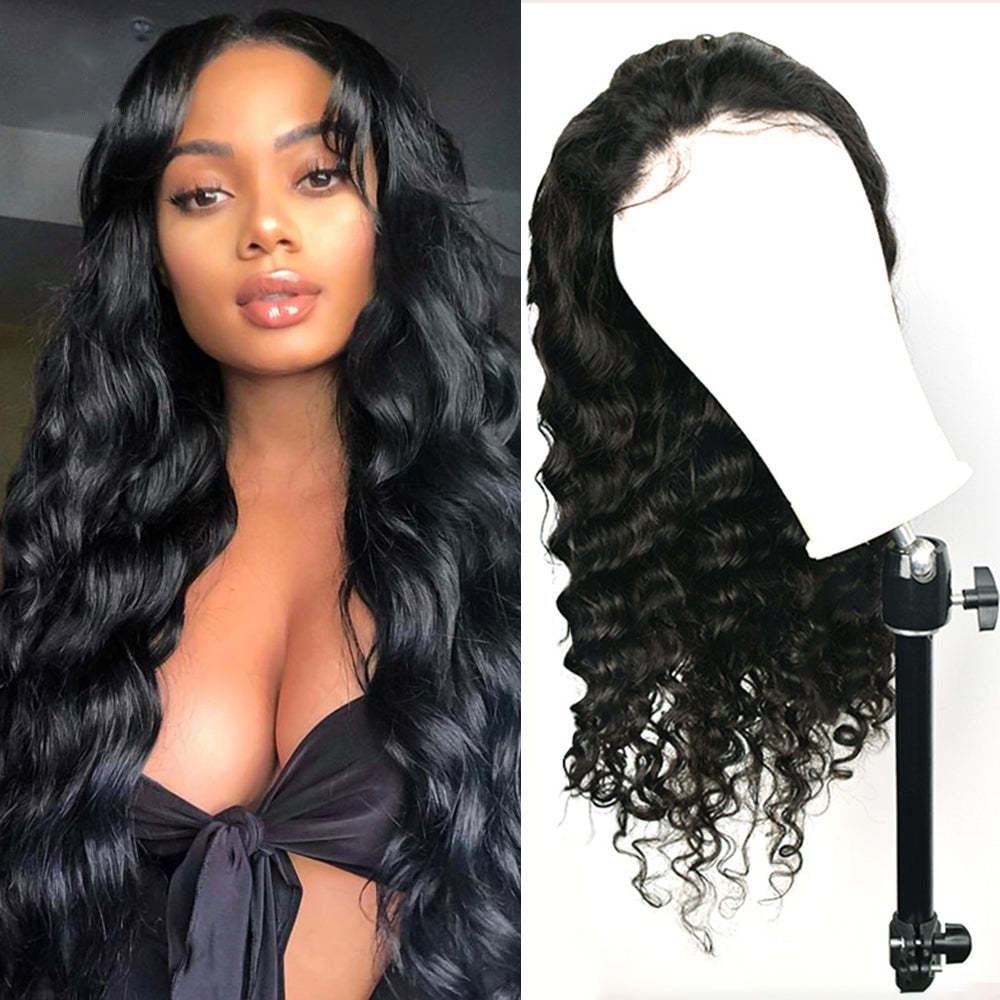 #1 Loose Deep Wave HD Lace Front Wigs Human Hair 200% Density Transparent Lace Frontal Wigs Pre Plucked With Baby Hair RXHAIR