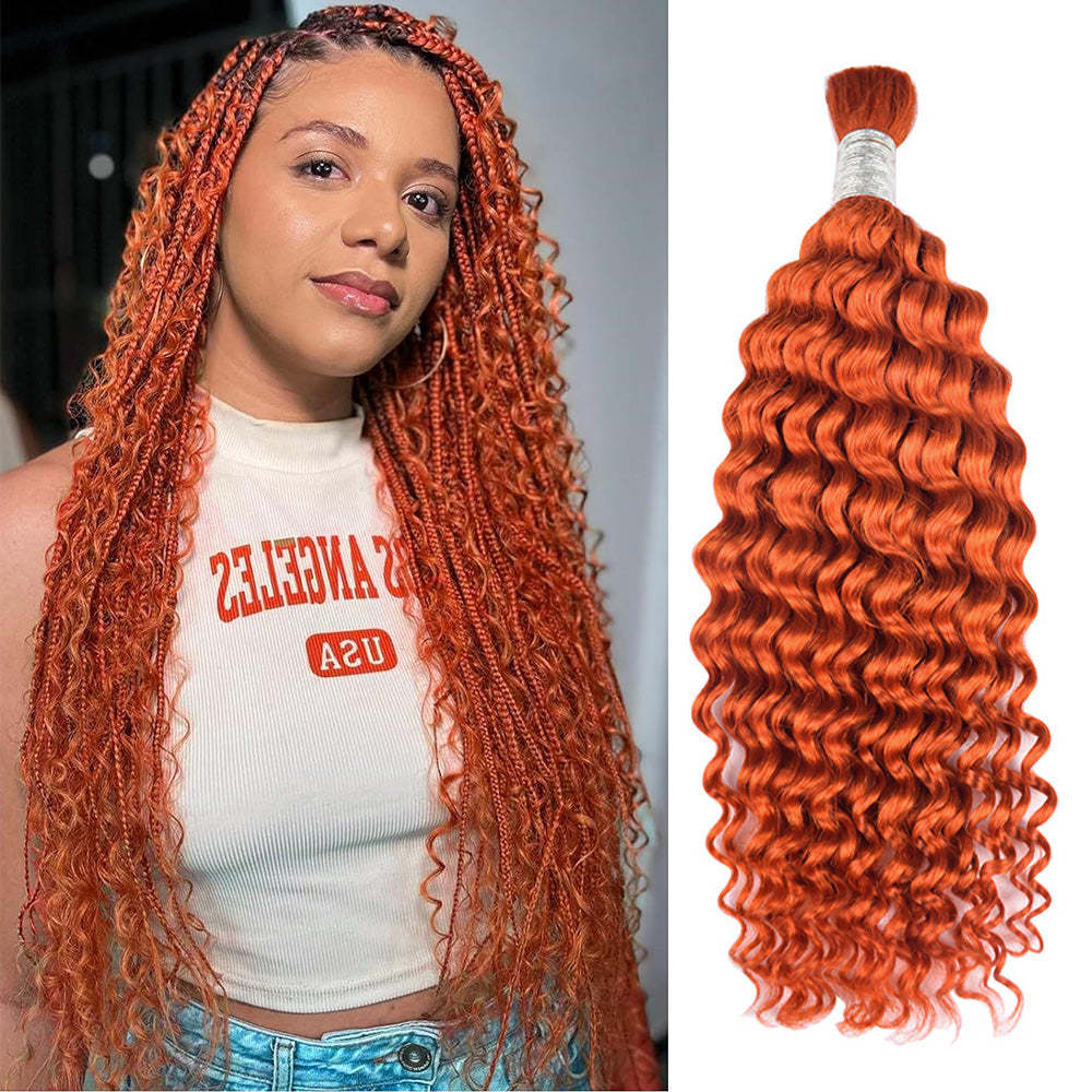 #350 Deep Wave Boho Braids No Weft Bulk Hair for Human Hair RXHAIR