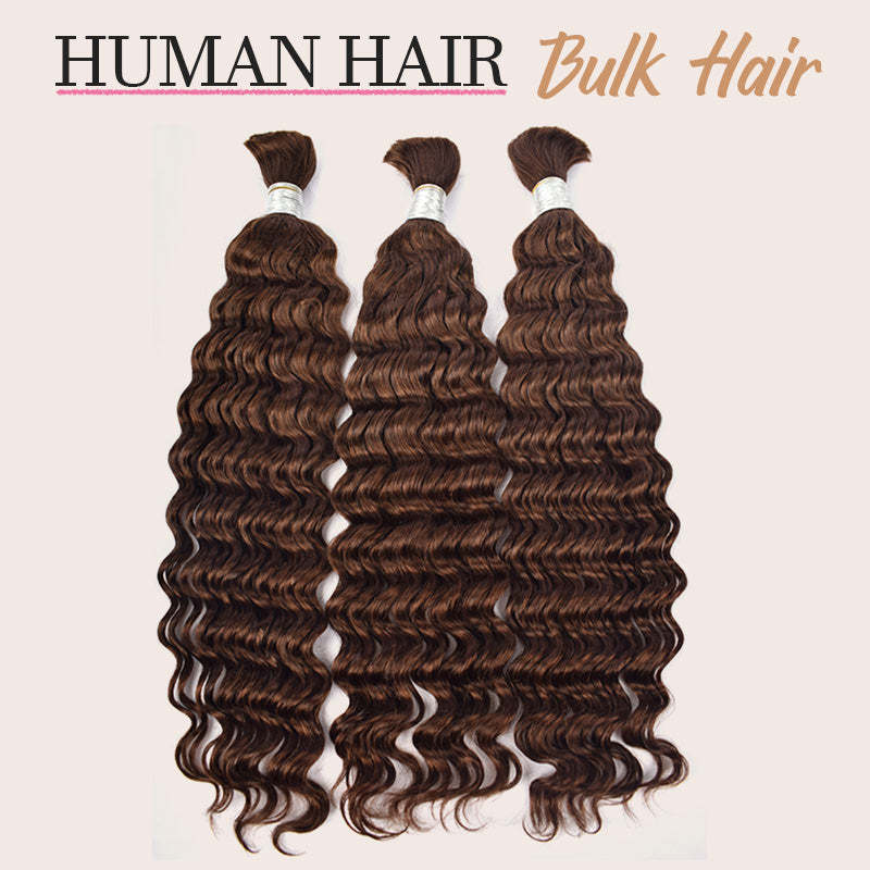 #4 Italian Curly Boho Braids No Weft Bulk Hair for Human Hair RXHAIR