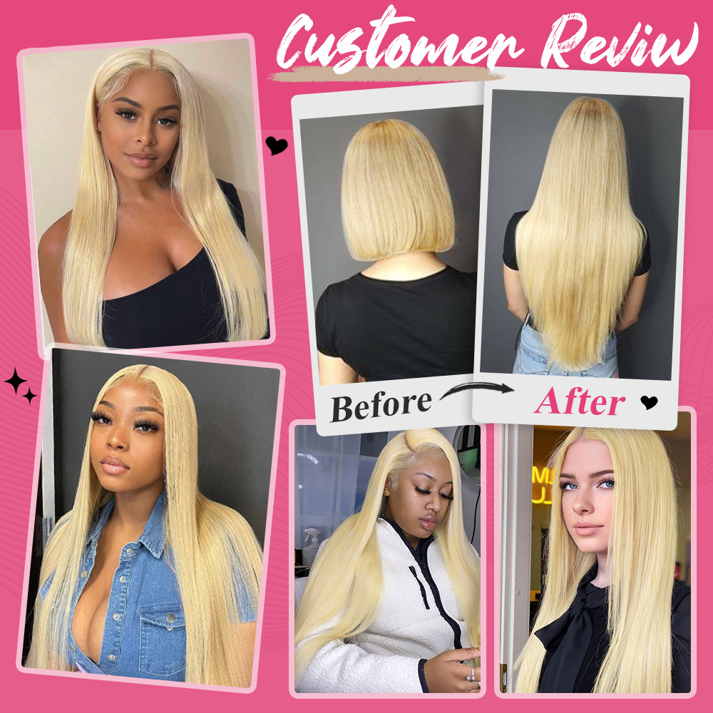 #613 Straight Clip in Hair Extensions Real Human Hair PU Seamless Clip ins 6Pcs 110G RXHAIR