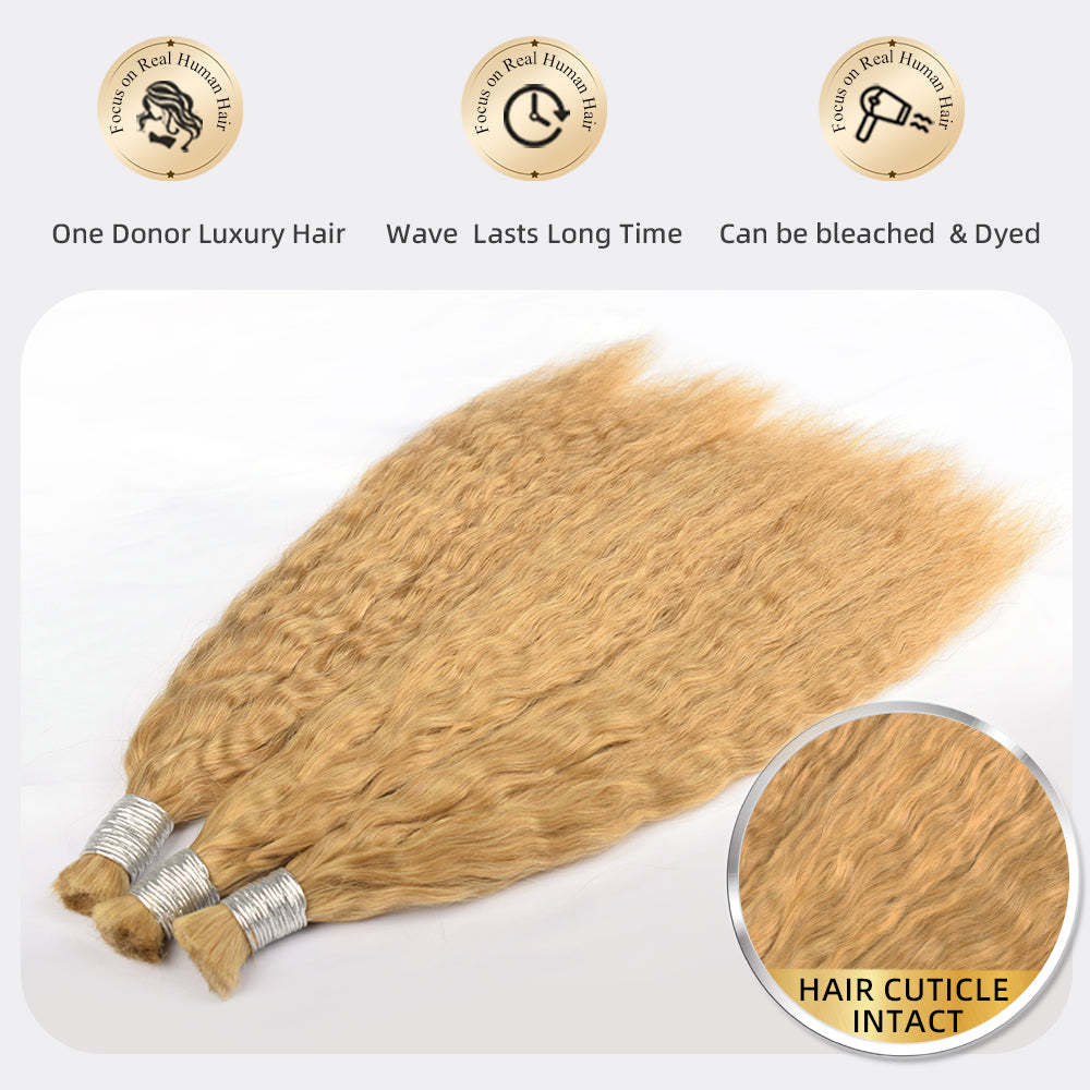 #27 Wave And Wet Boho Braids No Weft Bulk Hair For Human Hair RXHAIR