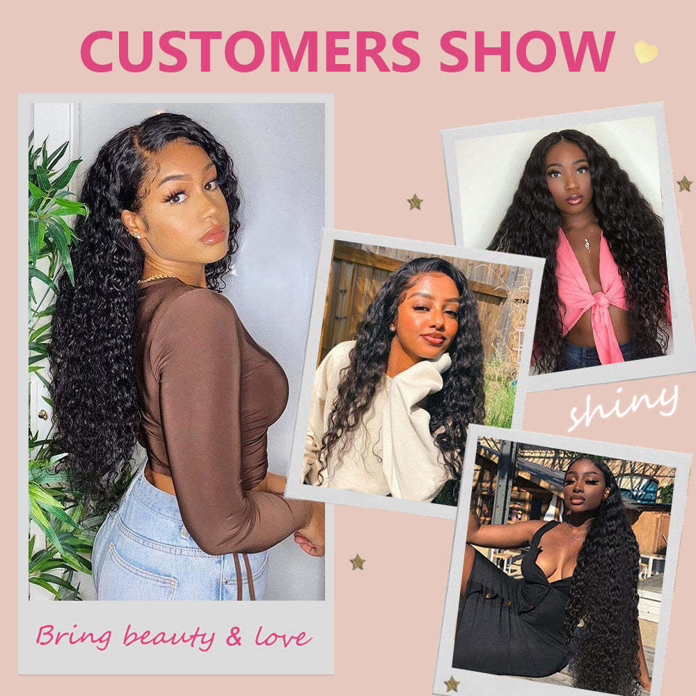 #1 Water Wave Human Hair Bundles Brazilian Virgin Hair Bundles Weave Hair RXHAIR
