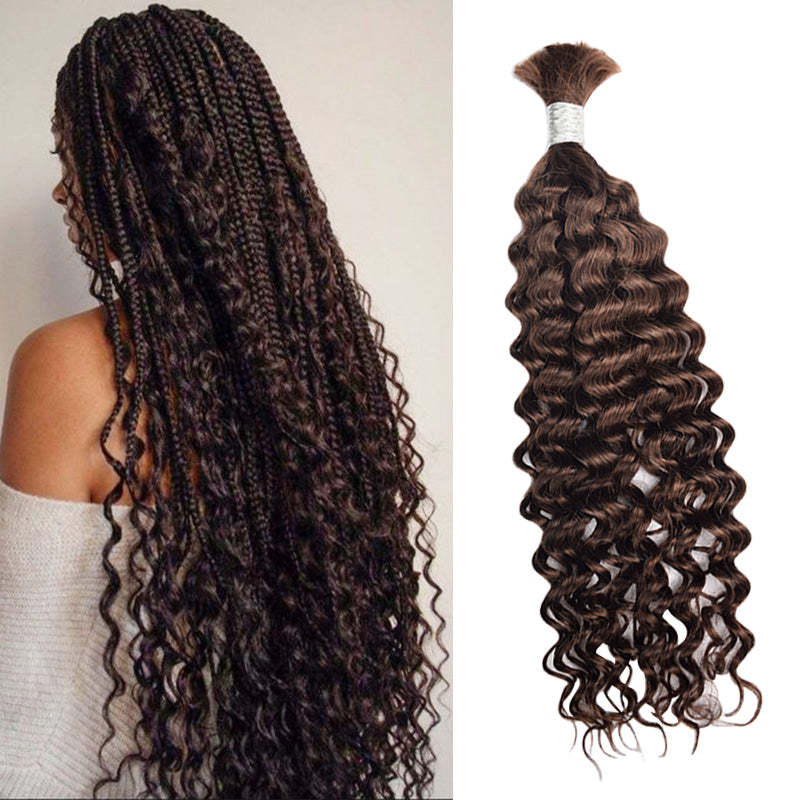 #2 Deep Wave Boho Braids No Weft Bulk Hair for Human Hair RXHAIR