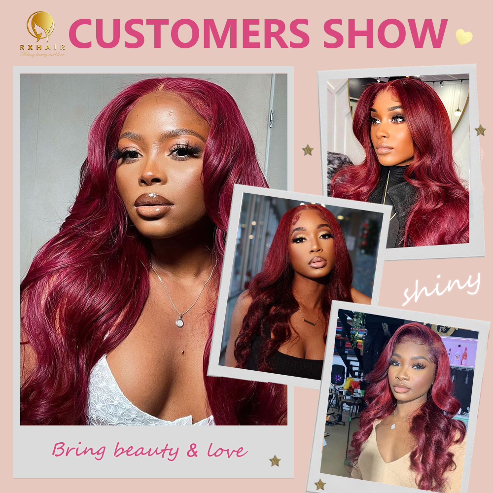 #99J Body Wave Human Hair Bundles Virgin Hair 100% Unprocessed Weave Bundles Human Hair Double Weft RXHAIR