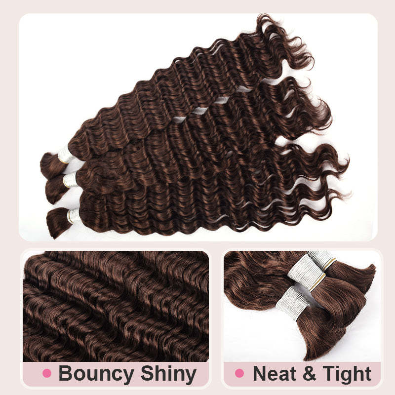 #2 Deep Wave Boho Braids No Weft Bulk Hair for Human Hair RXHAIR