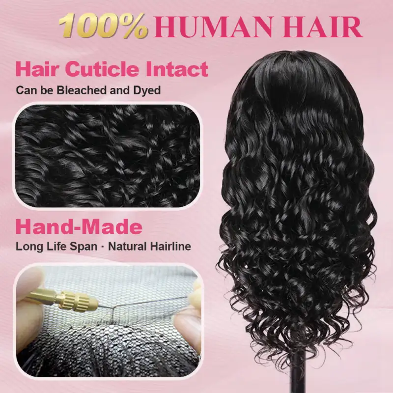 #1 Loose Wave HD Lace Front Wigs Human Hair 200% Density Transparent Lace Frontal Wigs Pre Plucked With Baby Hair RXHAIR