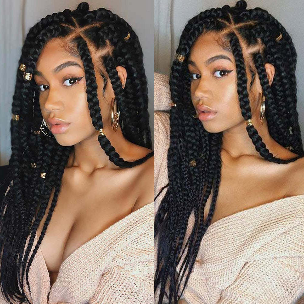 #1B Natural Black Boho Braids Straight No Weft Bulk Hair for Human Hair RXHAIR