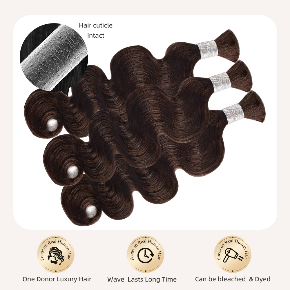 #2 Body Wave Boho Braids No Weft Bulk Hair for Human Hair RXHAIR