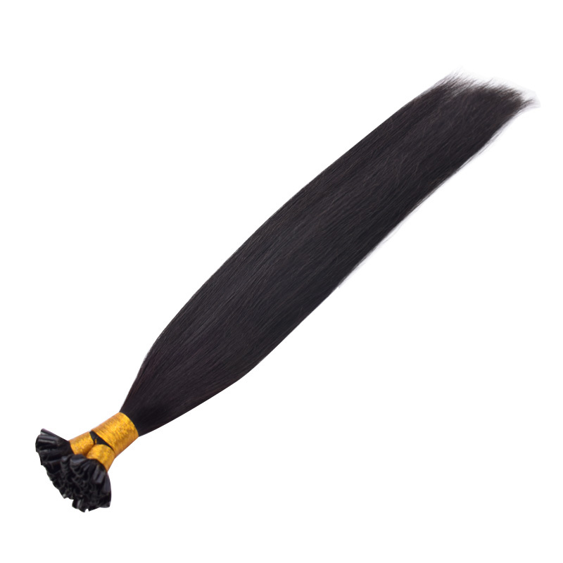 Straight U Tip Hair Extensions Real Human Hair 100g Natural Black Utip Hair Extensions Human Hair For Women