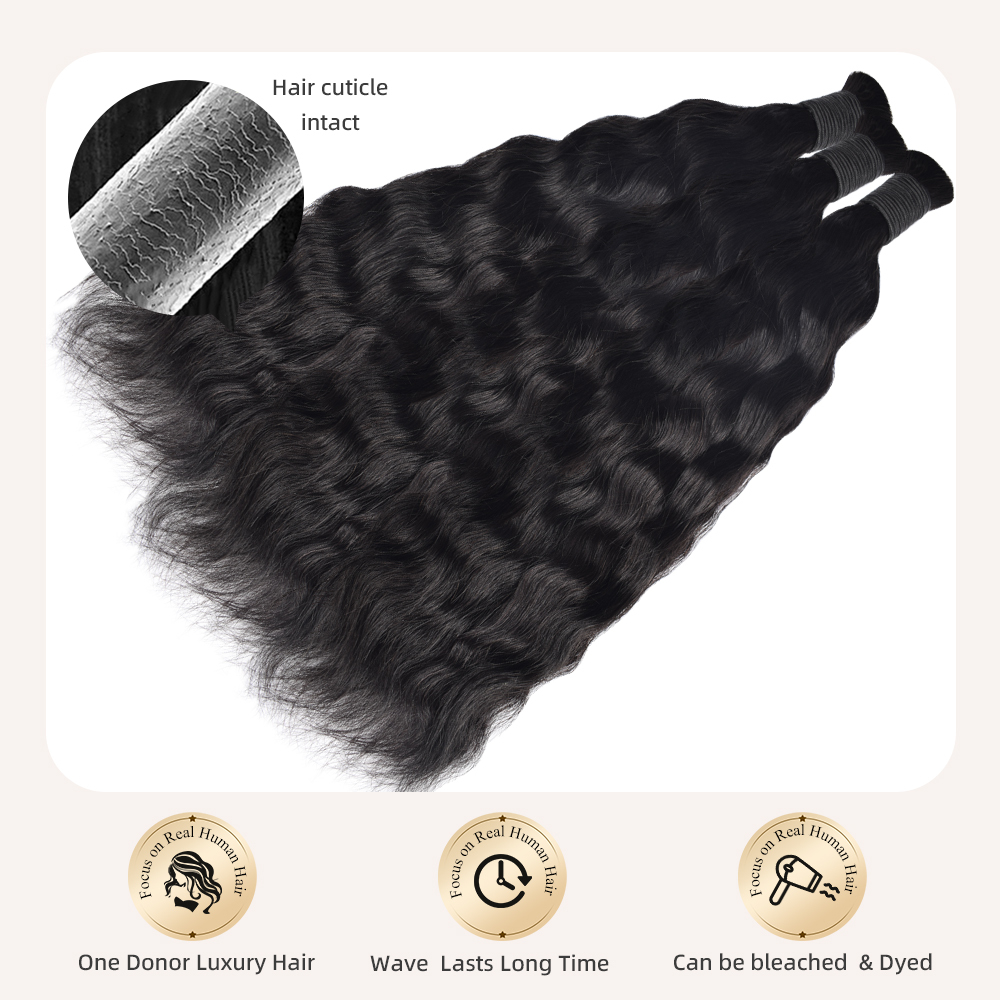 #1 Wave And Wet Boho Braids No Weft Bulk Hair For Human Hair RXHAIR