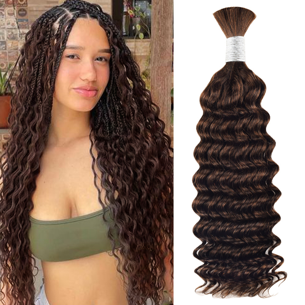 #3 Deep Wave Boho Braids No Weft Bulk Hair for Human Hair RXHAIR